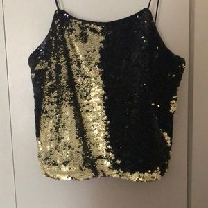 Two Toned sequin H&M crop top